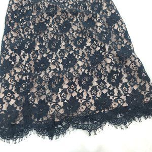 Banana Republic Womens Black Floral Lace Lined Straight & Pencil Skirt Size 4